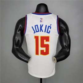 Camiseta Nikola Jokić #15 Denver Nuggets 2021 Earned Edition Blanco Camiseta Nikola Jokić #15 Denver Nuggets 2021 Earned Edition Blanco