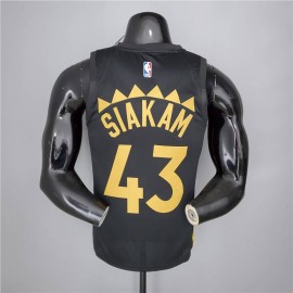 Camiseta Pascal Siakam #43 Toronto Raptors 2021 Negro/Oro Camiseta Pascal Siakam #43 Toronto Raptors 2021 Negro/Oro