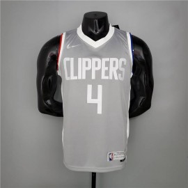 Camiseta Rajon Rondo #4 Los Angeles Clippers Earned Edition Gris