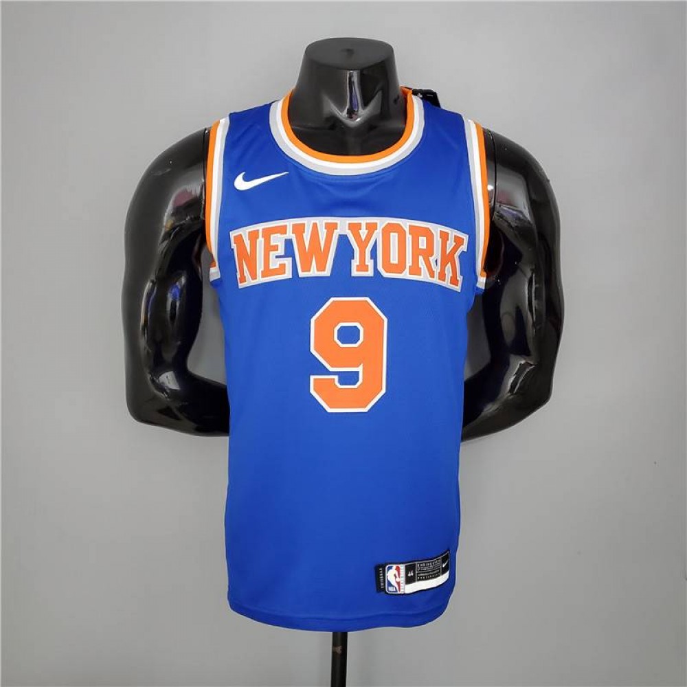 Camiseta RJ Barrett #9 New York Knicks 2021 Azul Camiseta RJ Barrett #9 New York Knicks 2021 Azul