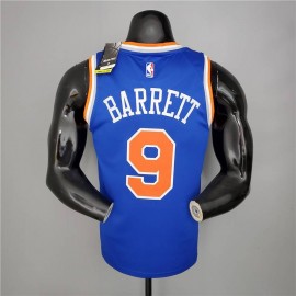 Camiseta RJ Barrett #9 New York Knicks 2021 Azul Camiseta RJ Barrett #9 New York Knicks 2021 Azul