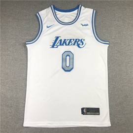 Camiseta Russell Westbrook #0 Los Angeles Lakers City Edition Blanco