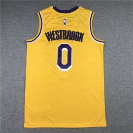 Camiseta Russell Westbrook #0 Los Angeles Lakers Clásico Edition Cuello Redondo Amarillo Camiseta Russell Westbrook #0 Los Angeles Lakers Clásico Edition Cuello Redondo Amarillo
