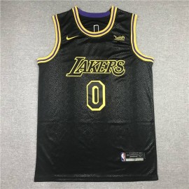 Camiseta Russell Westbrook #0 Los Angeles Lakers Negro