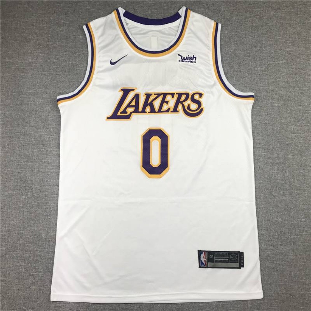 Camiseta Russell Westbrook #0 Los Angeles Lakers Clásico Edition Cuello Redondo Blanco Camiseta Russell Westbrook #0 Los Angeles Lakers Clásico Edition Cuello Redondo Blanco