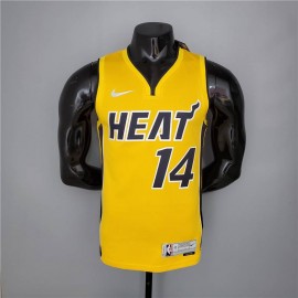 Camiseta Tyler Herro #14 Miami Heat 2021 Earned Edition Amarillo