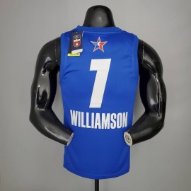 Camiseta Zion Williamson #1 All-Star 2021 Azul Camiseta Zion Williamson #1 All-Star 2021 Azul