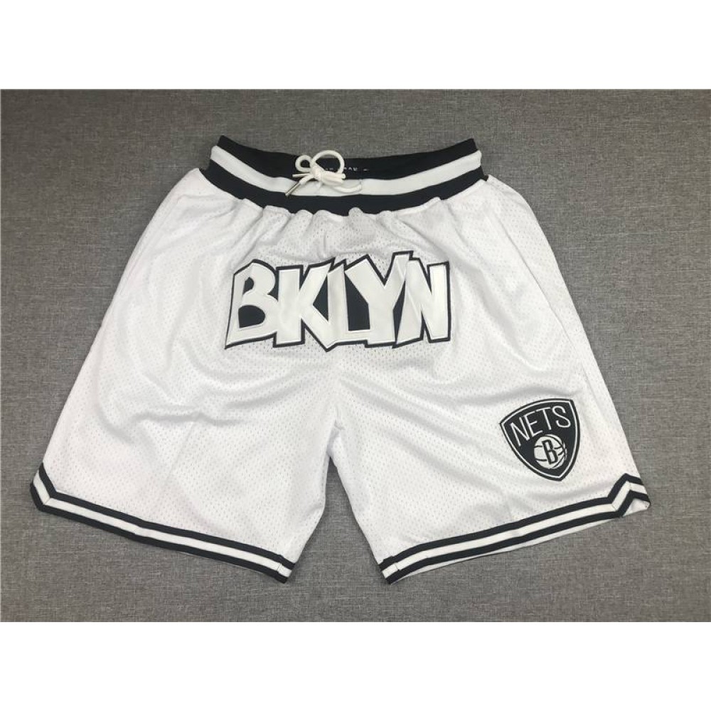 Pantalon Corto de Bolsillo Brooklyn Nets Blanco