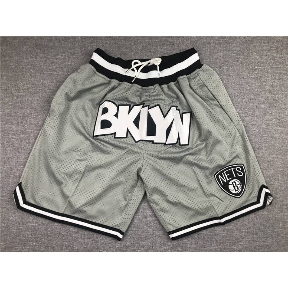 Pantalon Corto de Bolsillo Brooklyn Nets Gris Pantalon Corto de Bolsillo Brooklyn Nets Gris