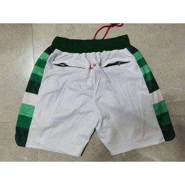 Pantalon Corto de Bolsillo Milwaukee Bucks Blanco
