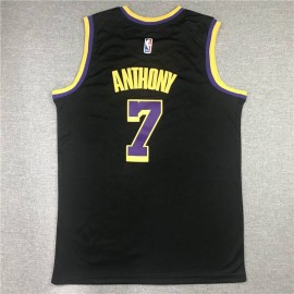 Camiseta Carmelo Anthony #7 Los Angeles Lakers Earned Edition Negro Camiseta Carmelo Anthony #7 Los Angeles Lakers Earned Edition Negro