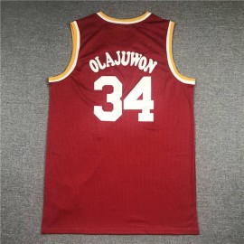 Camiseta Hakeem Olajuwon #34 Houston Rockets Clásico Edition Rojo
