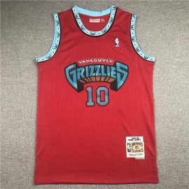 Camiseta Mike Bibby #10 Memphis Grizzlies Clásico Edition Rojo