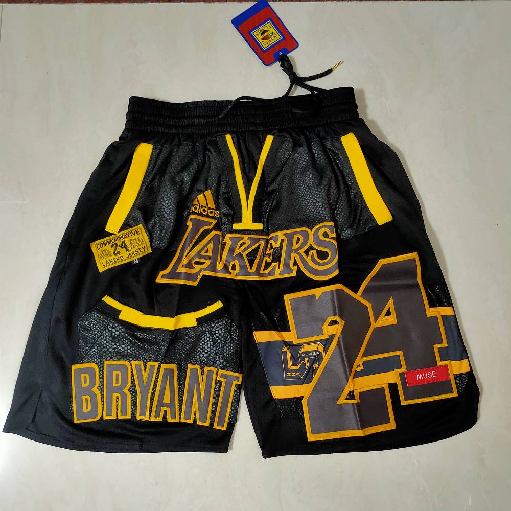 Pantalon Corto de Bolsillo Los Angeles Lakers Kobe Negro