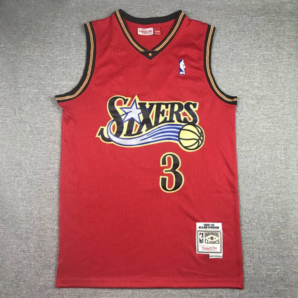 Camiseta Allen Iverson #3 Philadelphia 76ers Clásico Edition Rojo Camiseta Allen Iverson #3 Philadelphia 76ers Clásico Edition Rojo