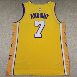Camiseta Carmelo Anthony #7 Los Angeles Lakers Amarillo Camiseta Carmelo Anthony #7 Los Angeles Lakers Amarillo