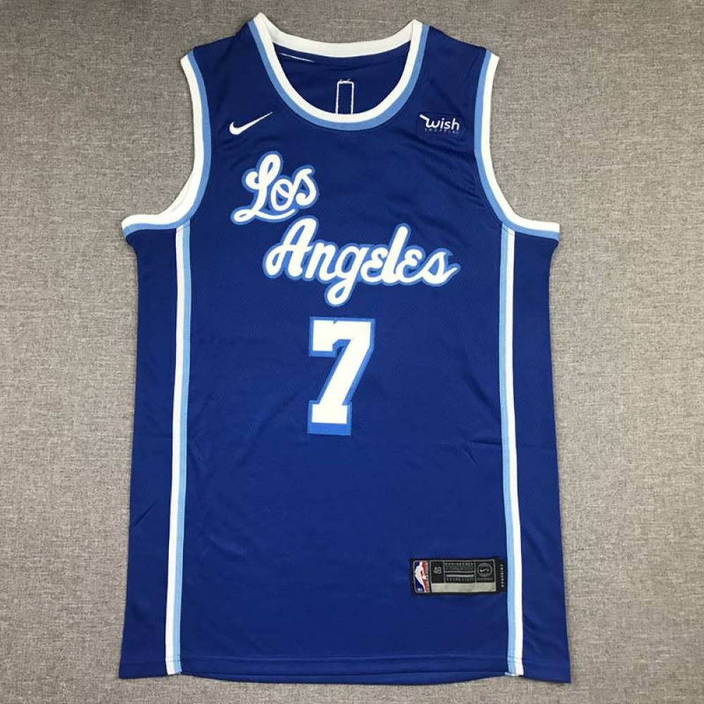 Camiseta Carmelo Anthony #7 Los Angeles Lakers Azul Camiseta Carmelo Anthony #7 Los Angeles Lakers Azul