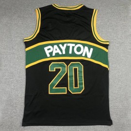 Camiseta Gary Payton #20 Seattle Super Sonics Negro/Verde Camiseta Gary Payton #20 Seattle Super Sonics Negro/Verde