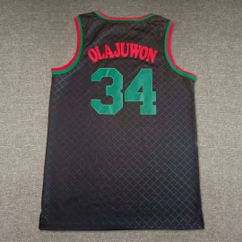 Camiseta Hakeem Olajuwon #34 Houston Rockets Negro Camiseta Hakeem Olajuwon #34 Houston Rockets Negro