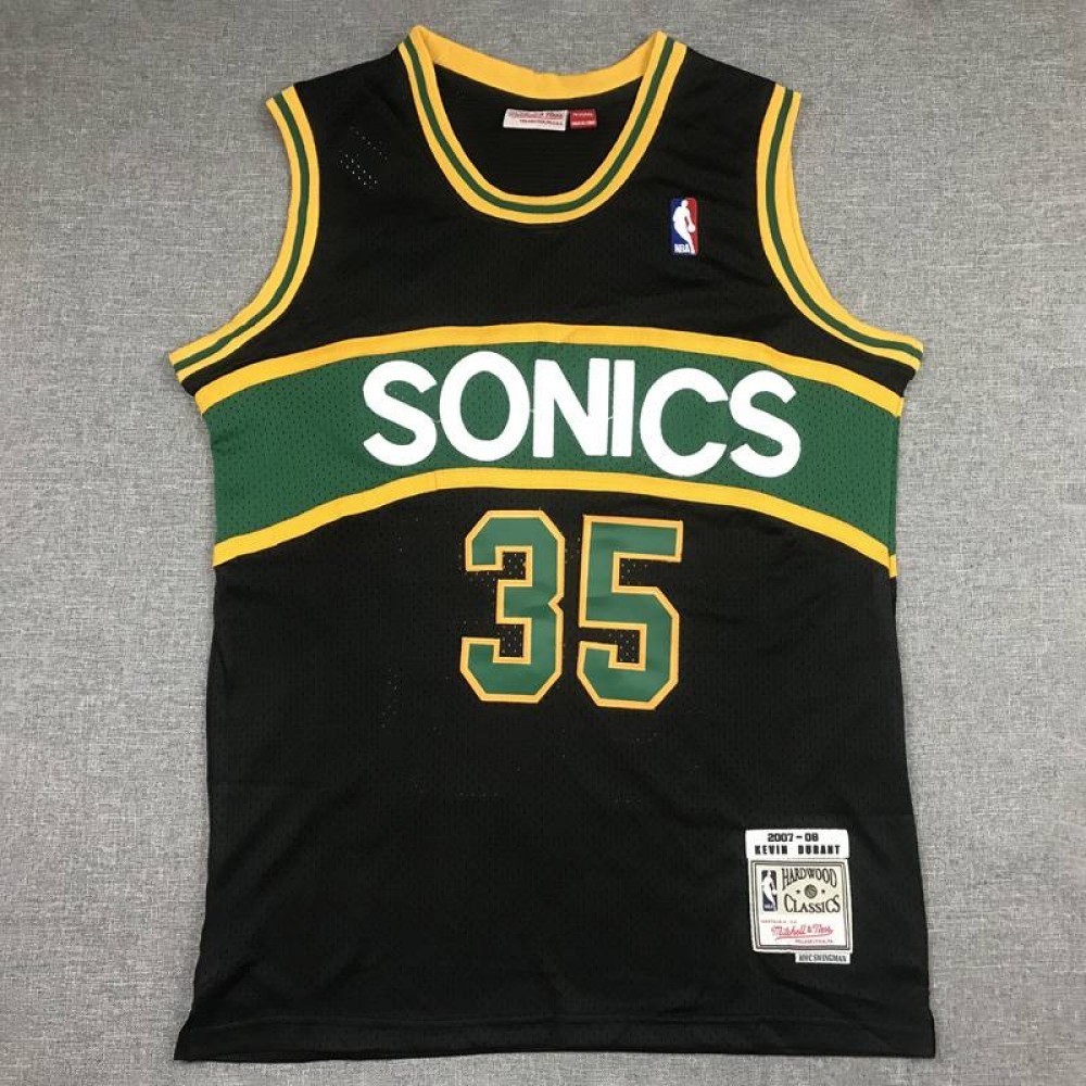 Camiseta Kevin Durant #35 Oklahoma City Thunder Negro/Verde Camiseta Kevin Durant #35 Oklahoma City Thunder Negro/Verde
