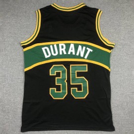 Camiseta Kevin Durant #35 Oklahoma City Thunder Negro/Verde Camiseta Kevin Durant #35 Oklahoma City Thunder Negro/Verde