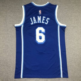 Camiseta LeBron James #6 Los Angeles Lakers Azul Camiseta LeBron James #6 Los Angeles Lakers Azul
