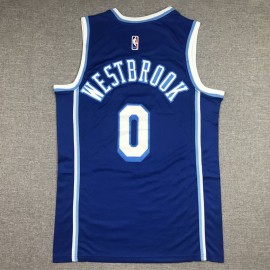 Camiseta Russell Westbrook #0 Los Angeles Lakers Azul Camiseta Russell Westbrook #0 Los Angeles Lakers Azul