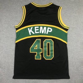 Camiseta Shawn Kemp #40 Oklahoma City Thunder Negro/Verde