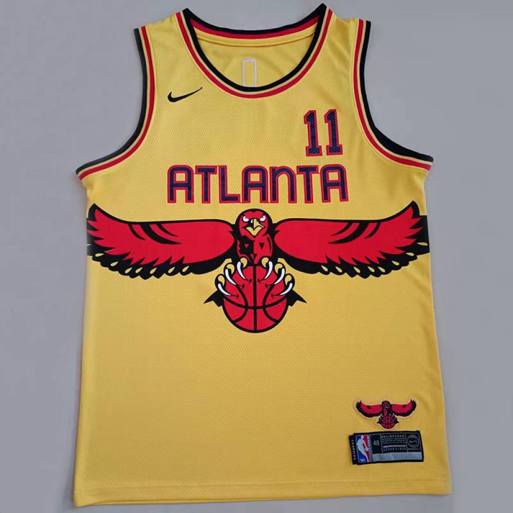 Camiseta Trae Young #11 Atlanta Hawks Amarillo Camiseta Trae Young #11 Atlanta Hawks Amarillo