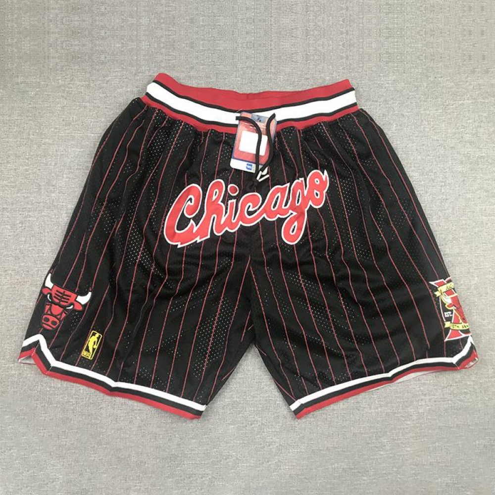 Pantalón Corto de Bolsillo Chicago Bulls 10 Aniversario Negro/Rojo