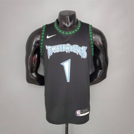 Camiseta Anthony Edwards #1 Minnesota Timberwolves 2018 Clásico Edition Negro