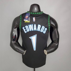 Camiseta Anthony Edwards #1 Minnesota Timberwolves 2018 Clásico Edition Negro