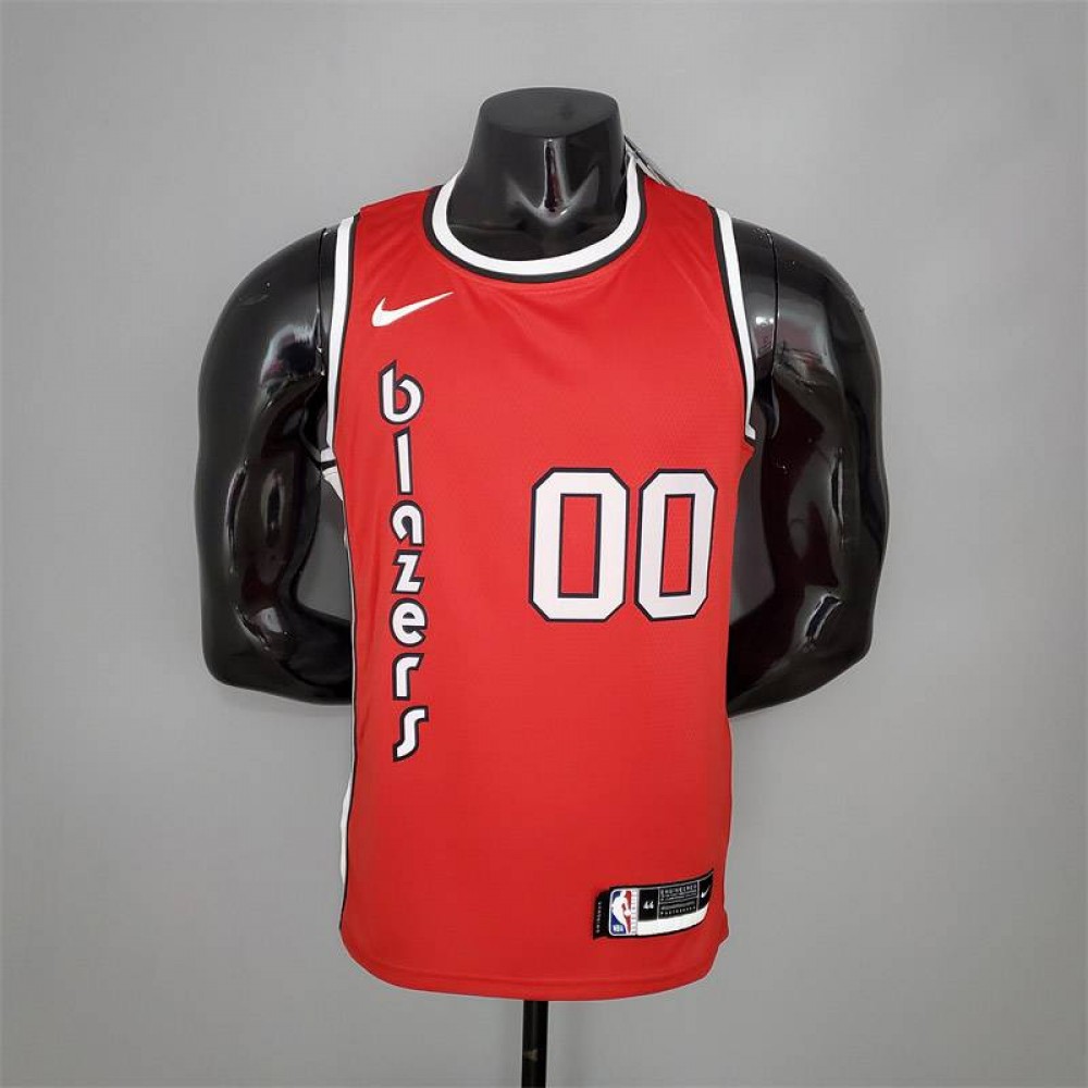 Camiseta Carmelo Anthony #00 Portland Trailblazers Clásico Edition Rojo