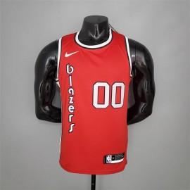 Camiseta Carmelo Anthony #00 Portland Trailblazers Clásico Edition Rojo