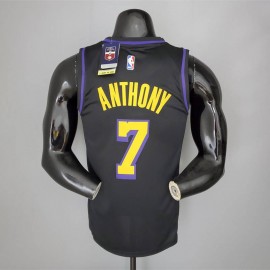 Camiseta Carmelo Anthony #7 Los Angeles Lakers 2021 Latin Negro Camiseta Carmelo Anthony #7 Los Angeles Lakers 2021 Latin Negro