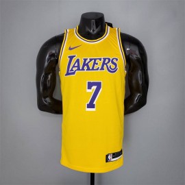 Camiseta Carmelo Anthony #7 Los Angeles Lakers Amarillo Cuello Redondo