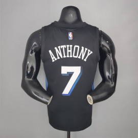 Camiseta Carmelo Anthony #7 New York Knicks 2021 City Edition Negro Camiseta Carmelo Anthony #7 New York Knicks 2021 City Edition Negro