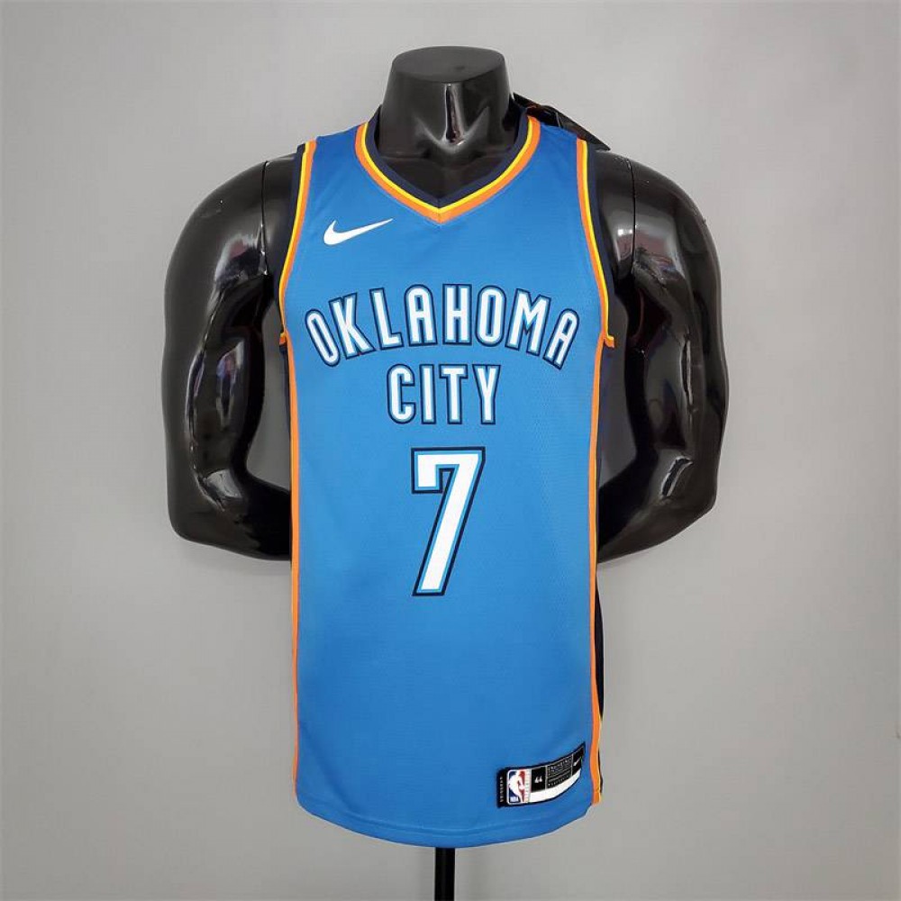 Camiseta Carmelo Anthony #7 Oklahoma City Thunder Azul Camiseta Carmelo Anthony #7 Oklahoma City Thunder Azul