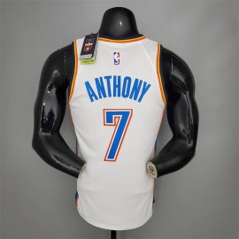 Camiseta Carmelo Anthony #7 Oklahoma City Thunder Blanco Camiseta Carmelo Anthony #7 Oklahoma City Thunder Blanco