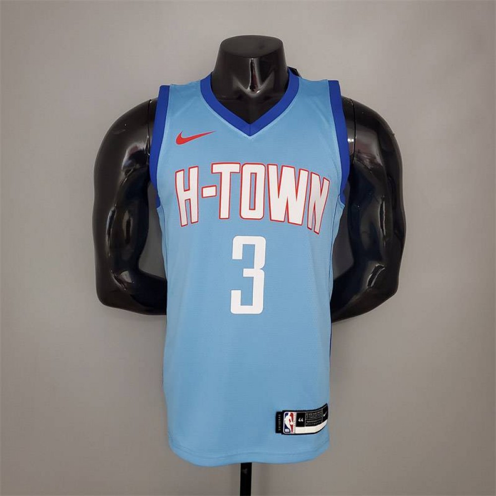 Camiseta Chris Paul #3 Houston Rockets 2021 City Edition Azul