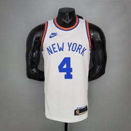 Camiseta Derrick Rose #4 New York Knicks 75 Aniversario Blanco