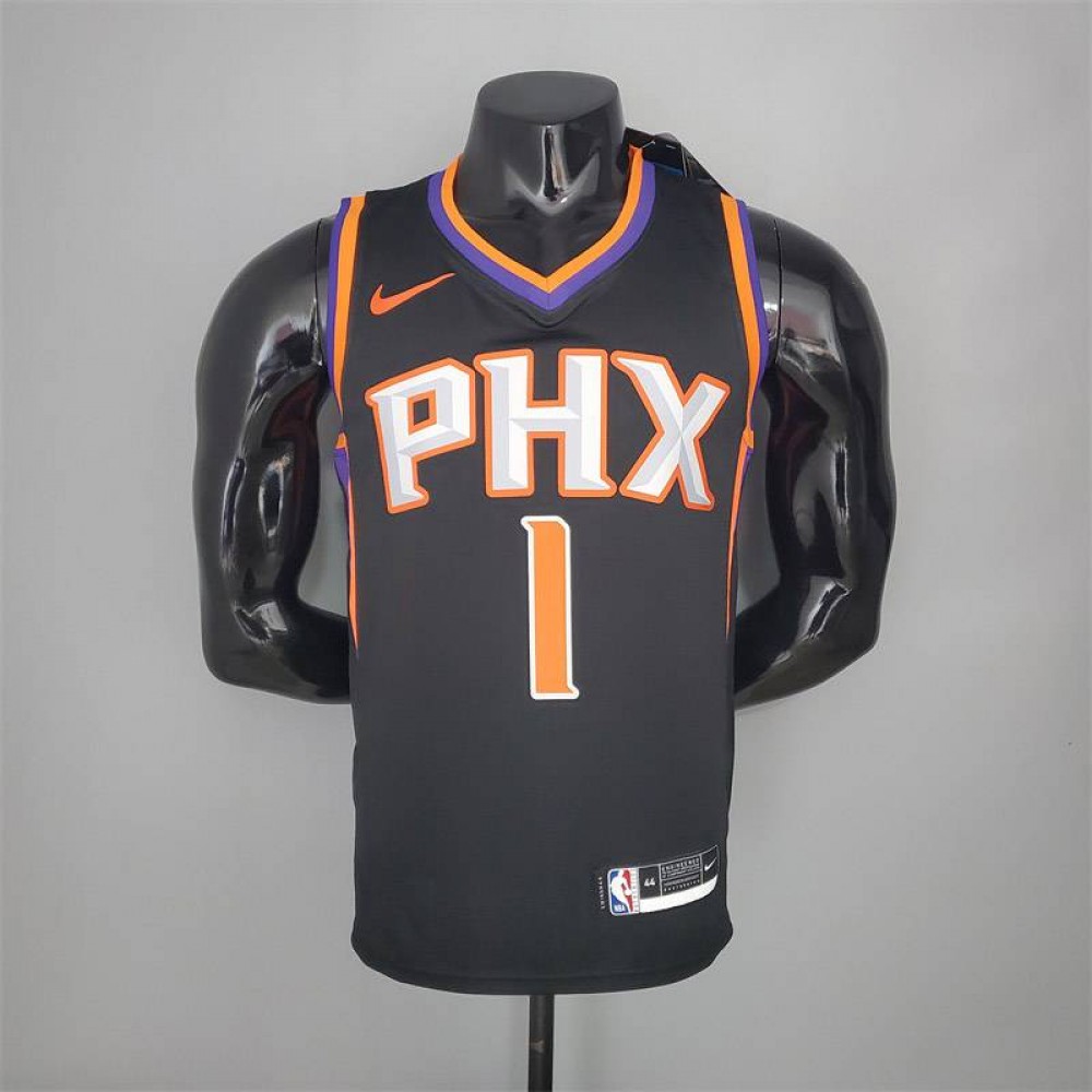 Camiseta Devin Booker #1 Phoenix Suns 2021 Negro Camiseta Devin Booker #1 Phoenix Suns 2021 Negro