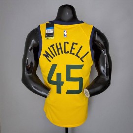 Camiseta Donovan Mitchell #45 Utah Jazz 2021 Jordan Edition Amarillo