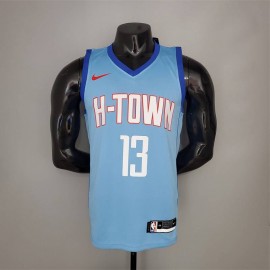 Camiseta James Harden #13 Houston Rockets 2021 City Edition Azul