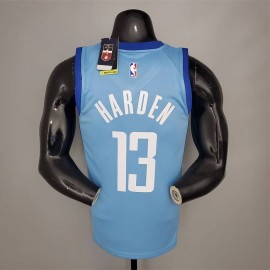 Camiseta James Harden #13 Houston Rockets 2021 City Edition Azul Camiseta James Harden #13 Houston Rockets 2021 City Edition Azul