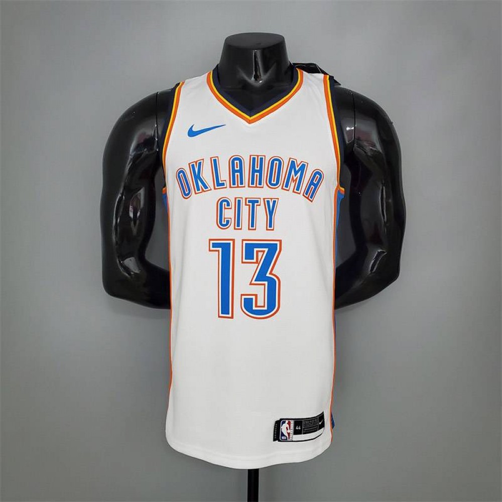 Camiseta James Harden #13 Oklahoma City Thunder Blanco Camiseta James Harden #13 Oklahoma City Thunder Blanco