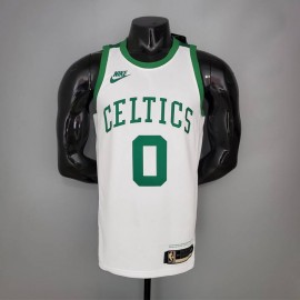 Camiseta Jayson Tatum #0 Boston Celtics 75 Aniversario Blanco