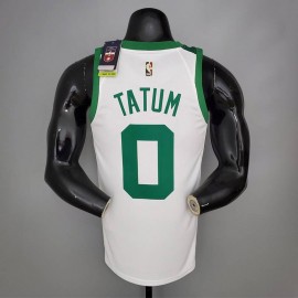 Camiseta Jayson Tatum #0 Boston Celtics 75 Aniversario Blanco Camiseta Jayson Tatum #0 Boston Celtics 75 Aniversario Blanco