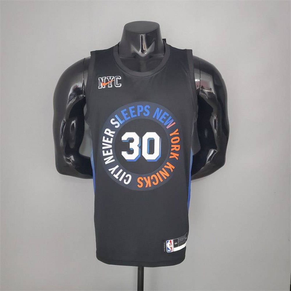 Camiseta Julius Randle #30 New York Knicks City Edition Negro
