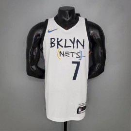 Camiseta Kevin Durant #7 Brooklyn Nets Grafiti Blanco